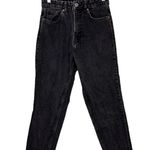 ZARA  Mom Fit High Rise / high waist Jeans in faded effect Black color Photo 4