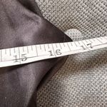 BCBGMAXAZRIA Babydoll Black Satin Top Blouse Medium smocked Surplice Goth Photo 4