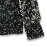 ZARA  - Crop Puff Sleeve Elastic Waist / Sleeve Fern Leaf Top - XS Photo 2