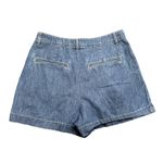 L'Agence  Zahari Pleated Denim Shorts in Blue, Size 29​​​ Photo 3