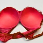 Victoria's Secret  Very Sexy Push‎ Up Bra Pink Lace Rhinestone Bling Size 36D Photo 3