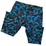 Head Paint Brush Swipe Cropped Workout Leggings Blue Black Size Small Activewear Photo 1
