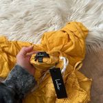 Lulus LULU’S Star Spangled Mustard Yellow Backless Lace Romper Photo 3