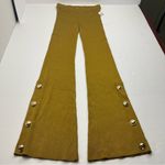 Good American  Plaited Rib‎ Boss Flare Pants GoldenRod Womens GA Size 3 Large NEW Photo 2