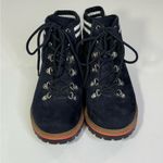 Torrid Faux Suede Sweater Knit Hiker Ankle Boot Navy Blue-7W Photo 2