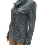 Balance Collection Cowl Neck Long Sleeve Thumb Hole Kangaroo Pocket Shirt Small Photo 2