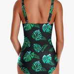 Holipick Women One Piece Swimsuits Tummy Control Bathing Suit Ruffle V Neck Swimwear Slimming Monokini Black Size XL Photo 1