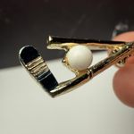 Gerry’s Golfing Golf Putter Ball & Flag Brooch Pin Signed Vintage Gold Photo 4