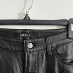 J Brand  Leather Cropped Pants Size 25 Color Black Photo 3