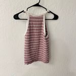 Lucky Brand  Women’s Stripe High Neck Red White Tank Top Small Photo 3