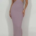 FORE Lilac Cutout Sleeveless Ribbed Knit Maxi Dress XS Bodycon Summer Purple Photo 0