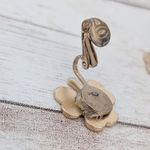 Vintage Clip On Earrings Green Clover Photo 5