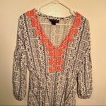 Rock & Roll Cowgirl Boho Dress White Geometric Photo 1