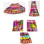 Vintage Sandy Starkman Skirt Small Multicolor Tiered Ruffle Hippie Festive READ Red Size undefined Photo 7