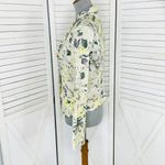 Free People  Floral Linen‎ Blazer Jacket Yellow White Size 4 Photo 1