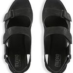 Munro NEW Kalani Sandal BLACK Leather TUMBLED Womens Size 7.5W Wide Shoes Photo 2