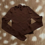 LA Hearts Brown Long Sleeve Ribbed Knit Turtleneck Photo 0