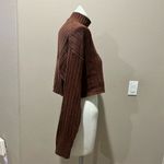 LA Hearts  Women's Brown Ribbed Knit Cropped Sweater Pullover Size Standard M Photo 7
