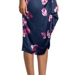Joie  Alphina Midnight Front Drape Floral Midi Skirt, Size 2 New w/Tag $278.00 Photo 2