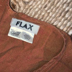 Flax  brown maxi button down dress long sleeve linen casual boho classic fall L Photo 5