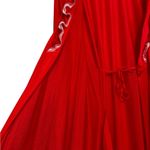 Sears Bazaar Vintage Silky Robe Ruffle Lace Belted Cottage Romantic One Size Red Size undefined Photo 6