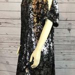 R & M Richards R&M Richard’s Black and silver sequin midi short sleeved dress size 22 w Photo 2
