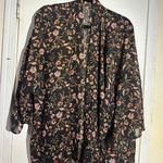 Floral Black Sheer Women's Varsity Jacket Size 2X Photo 7