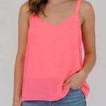 Lilly Pulitzer  Pink Nadia V-Neck Camisole - Wide Straps L Photo 0