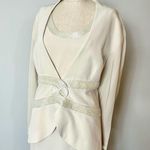 Vintage Daymor Couture Cream Beaded Formal Gown with Attached Jacket size 18 Photo 0