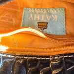 Kathy Van Zeeland  Shiny Black Embossed Crossbody Photo 4