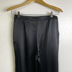 St. John  Silk Satin Wide Leg Pants Womens Size 8 Black Evening Pleat Dress Pants Photo 5