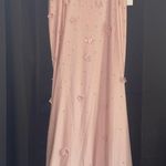 Cinderella Divine Off the Shoulder Floral Mermaid Gown w Sheer Bodice Dusty Rose Photo 4