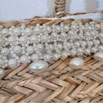 Boston Proper  Pia Rossini Straw Pearl Handbag Tote Bag Beach Summer Vacation NEW Photo 10