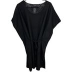 Mario Serrani Italy Black Chevron Knit Swim Cover Up Beach Dress Sz Small Photo 1