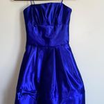 Jessica McClintock Blue Silky Dress Photo 2