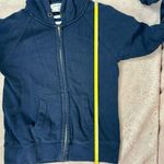 J.Crew Women's Full Zip Hoodie Jacket Medium Navy Blue Striped Photo 5
