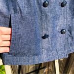 Jones New York Jones NY Signature Blue Double Breasted Cotton/Linen Jacket 12 Photo 3