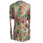 IRO  Size 36 US 4 Small Zola Mini Dress Watercolor Print Surplice Neck TINY FLAW Photo 2