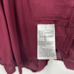 Old Navy Boho Peasant Babydoll Top Maroon Long Balloon Sleeve Split Neck Size L Photo 9