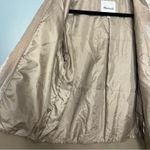 Madewell  Velvet Bomber Jacket Silk Velour Lightweight Champagne Women’s Medium Photo 11