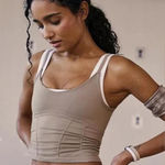 Free People  Movement Good Karma Ruched Tank in Mushroom size xs/s Photo 0