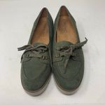 Vionic  Teagan Olive Green Suede Loafer Chunky Lug Sole Shoes Oxford Size 9.5 Photo 7