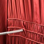 Anthropologie By V-neck Tiered Terracotta Rust Long Sleeve Maxi Dress XS *FLAW* Photo 3