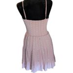 Angie  Pink Eyelet Tiered Mini Dress Boho Cutout Coquette Clean S Photo 6