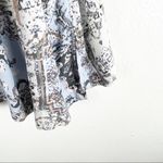 Free People Darcy Boho Blue Sleeveless V-Neck Printed Top, Size Small Photo 8