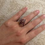 Elegant Purple and Gold Floral Ring Photo 5