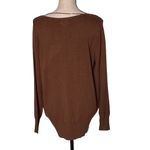 JM Collection Medium Sweater V-Neck Long Sleeve Stretch TIght-Knit Brown New Photo 2