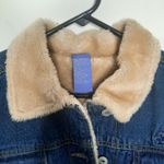 Disney Eeyore Denim Faux Fur Jacket Size Medium Photo 2