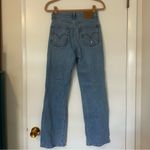 Levi's Levi’s Ribcage Straight Jeans Button Fly Womens 27 Distressed Photo 7