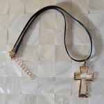 Gold Cross Pendant Necklace Photo 0